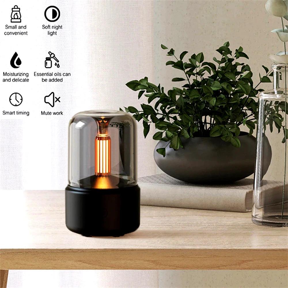 120ML Candlelight Portable Mini USB Air Humidifier - Accessory Monk