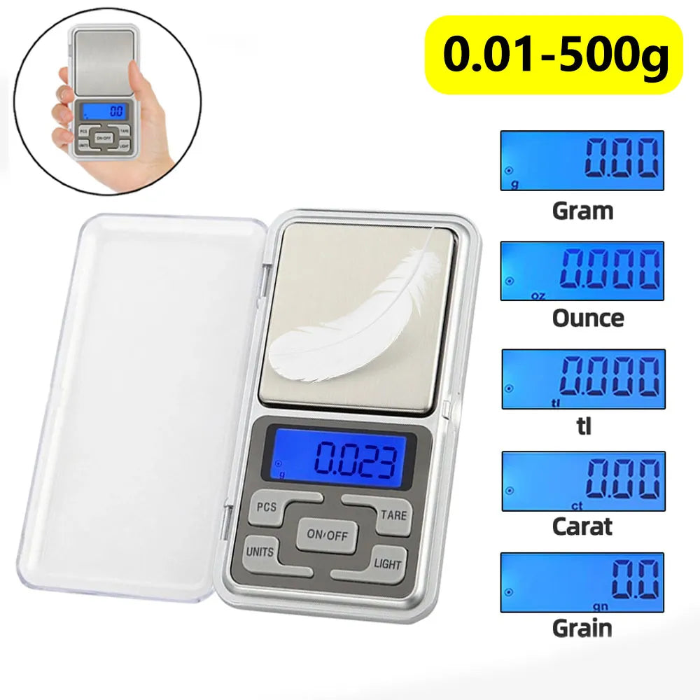 0.01g/500g Mini Electronic High Precision Scales - Accessory Monk