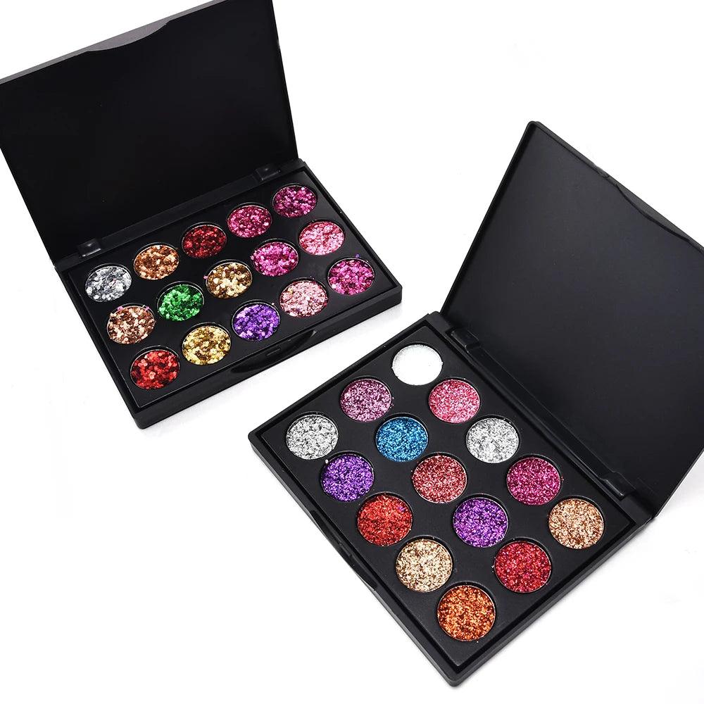 15 Color Studio Shimmer Eyeshadow Palette - Accessory Monk