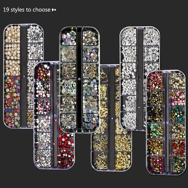 1 Box Nail Art Decorations Rhinestones - Accessory Monk