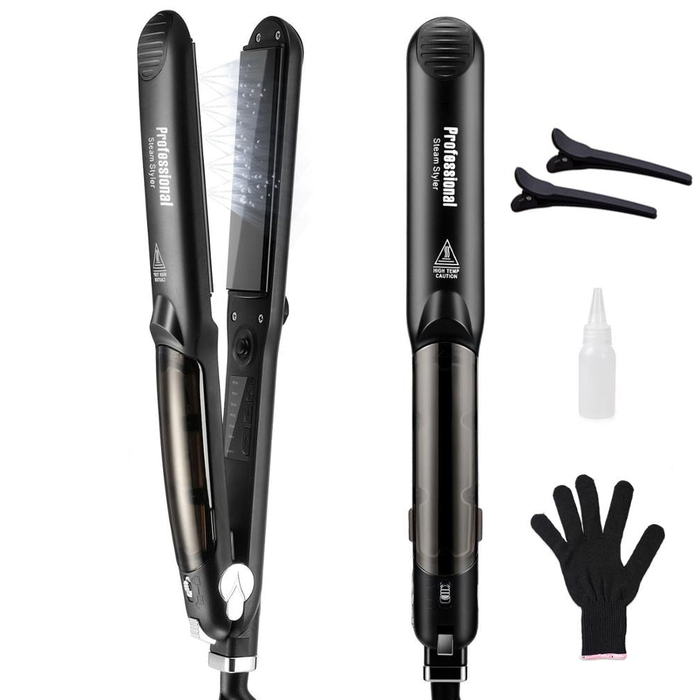 New Professional Steam Hair Straightener - Accessory Monk