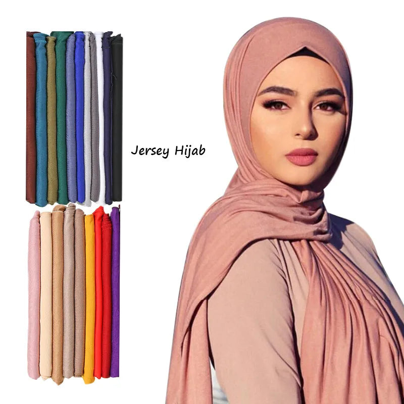 170x60cm Plain Modal Cotton Jersey Hijab - Accessory Monk