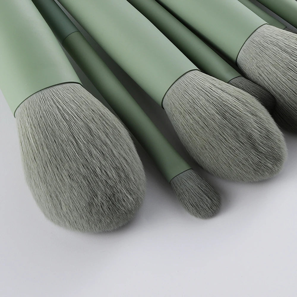 Natural Hair Green Makeup Brushes - Accessory Monk