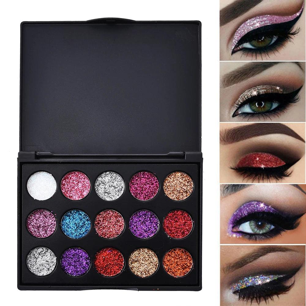 15 Color Studio Shimmer Eyeshadow Palette - Accessory Monk