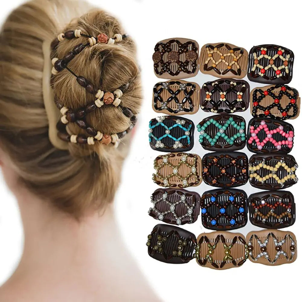 Magic Elastic Beads Hair Clips - Accessory Monk