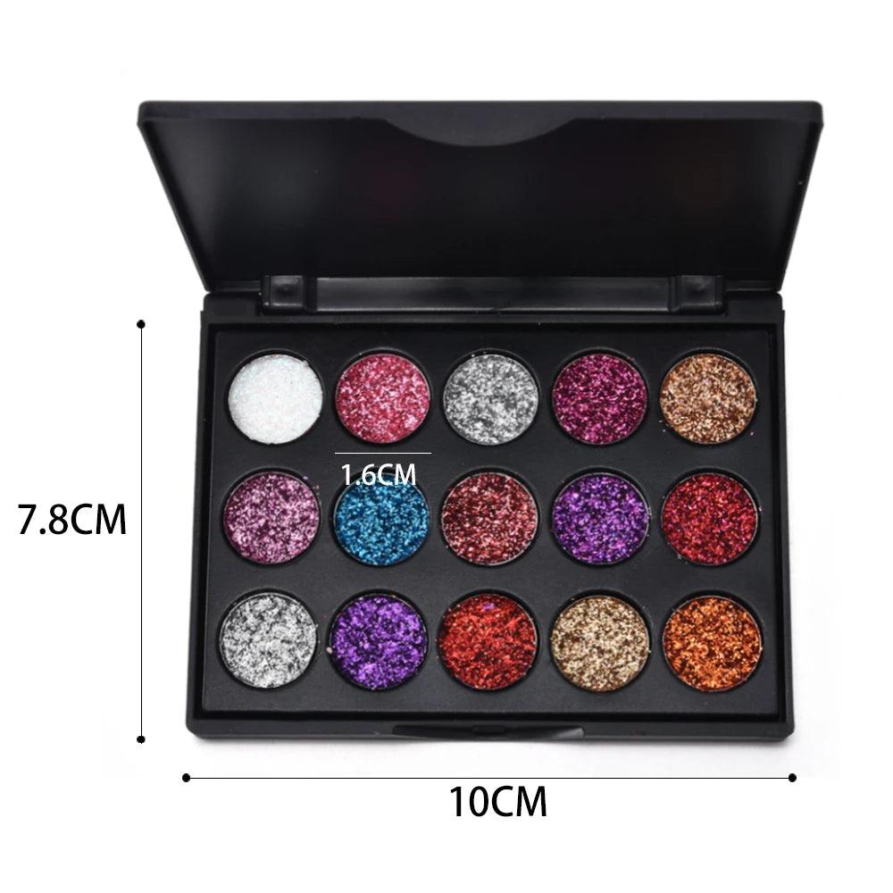 15 Color Studio Shimmer Eyeshadow Palette - Accessory Monk