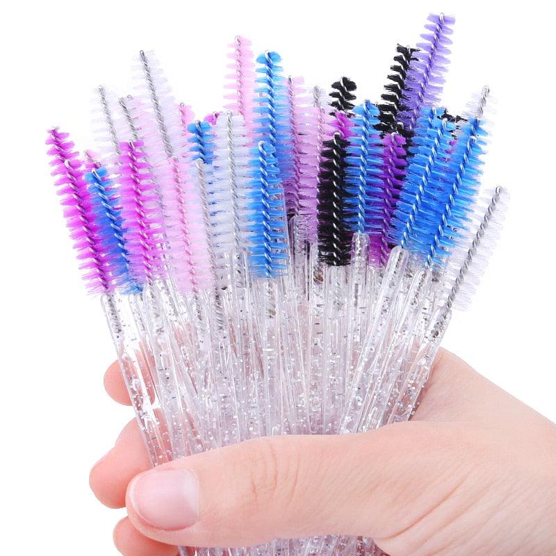 50Pcs Makeup Disposable Crystal Eyebrow Brushes - Accessory Monk