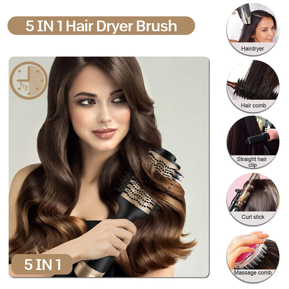Professional 5 in 1 Hair Saloon Dryer Brush - Accessory Monk