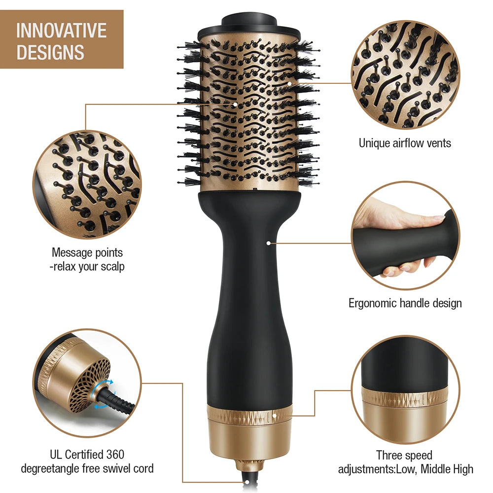 Professional 5 in 1 Hair Saloon Dryer Brush - Accessory Monk