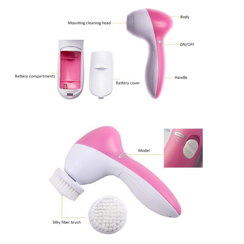 5 in 1 Electric Facial Cleanser - Accessory Monk