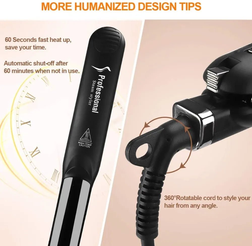 Professional 6 Gear Temperature Hair Curler & Straightener - Accessory Monk