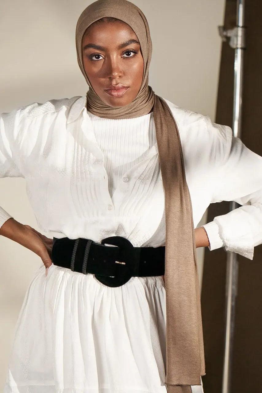 Solid Color Head Wrap Jersey Hijab - Accessory Monk