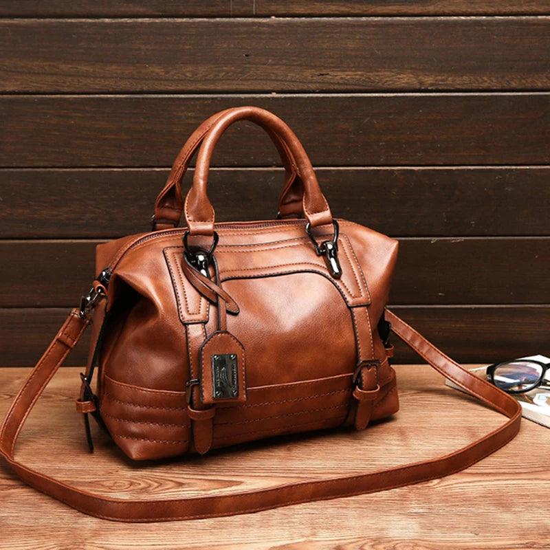 Women Crossbody Leather Handbag - Accessory Monk