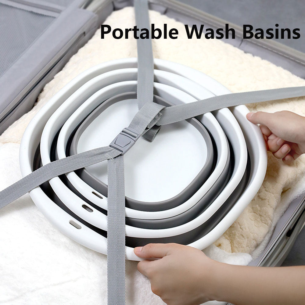 Portable Foldable Wash Basin Bowl - Accessory Monk