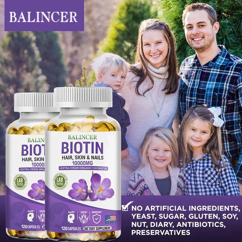 Biotin - For Immunity Boosts and Promotes Hair, Nail Growth. - Accessory Monk