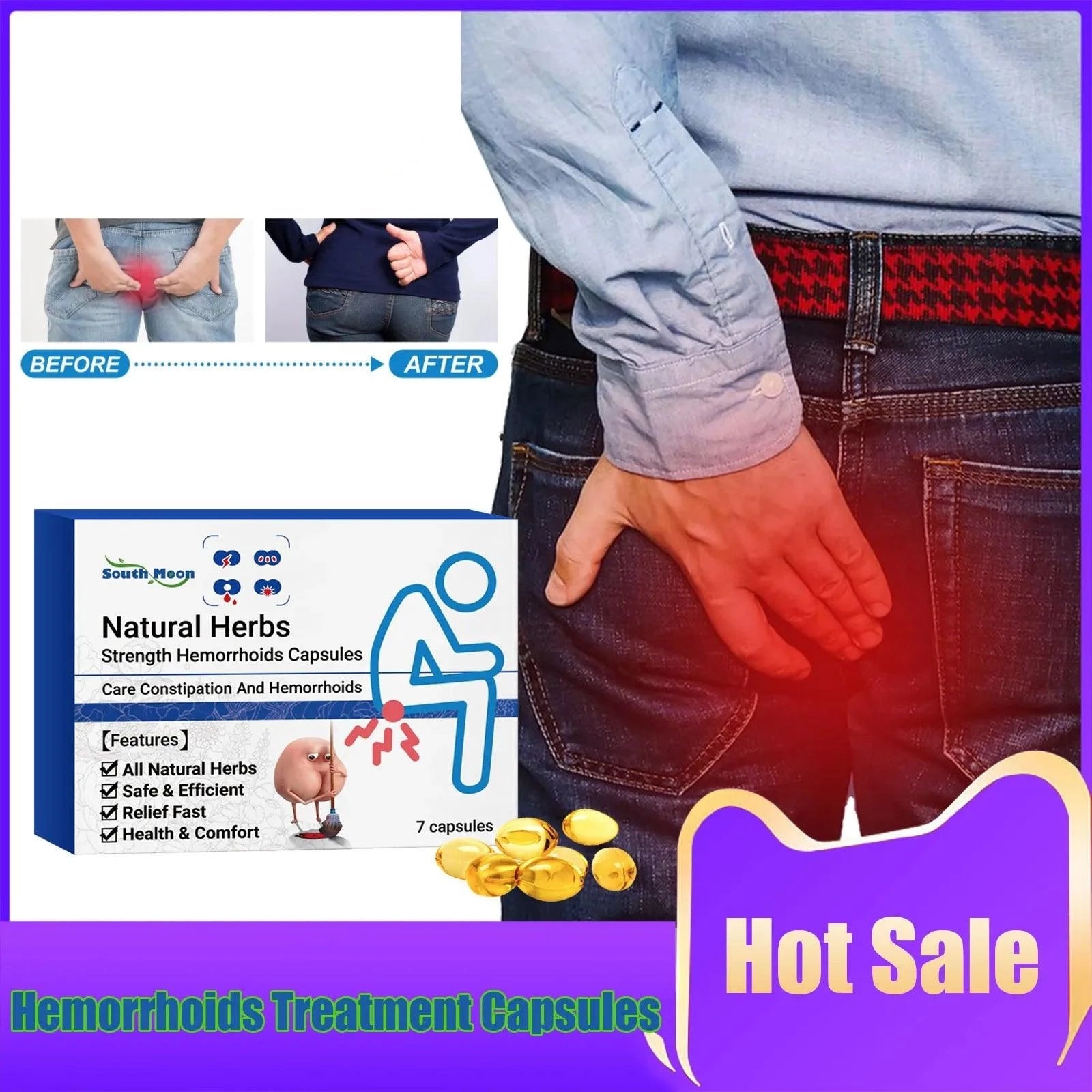 Herbal Hemorrhoids Repair Capsules - Accessory Monk