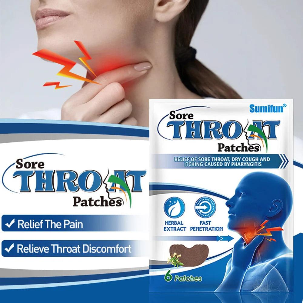 6pcs/bag Sore Throat Patches - Accessory Monk