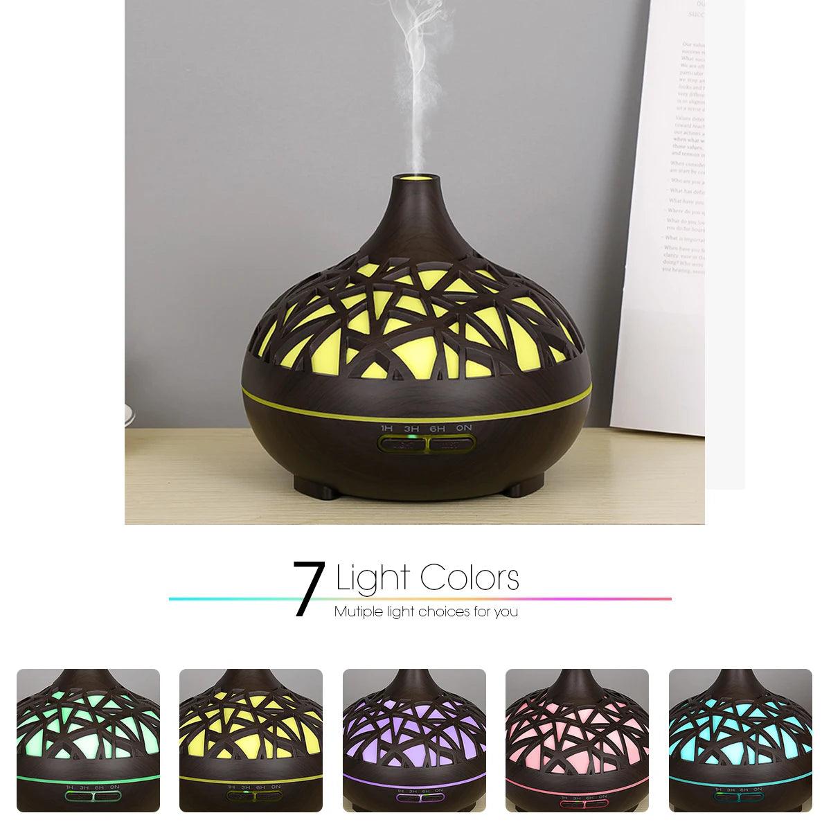 Aromatherapy Essential Oil Diffuser Humidifier with 7 Color LED - Accessory Monk