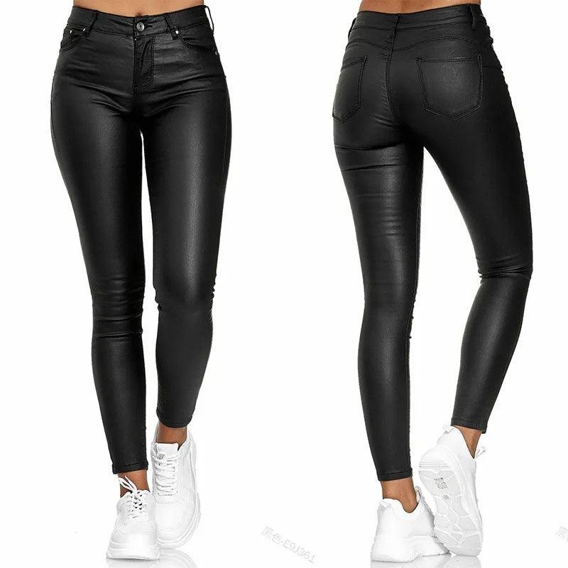 Women PU Leather Bodycon Trousers - Accessory Monk