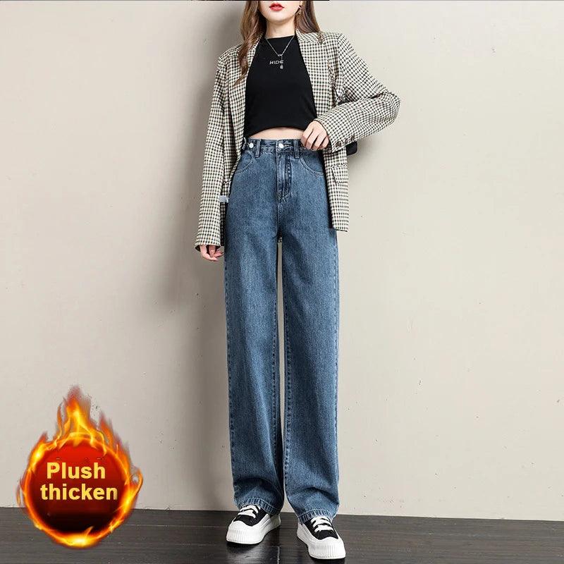 Women’s Wide Leg Jeans Pants - Accessory Monk