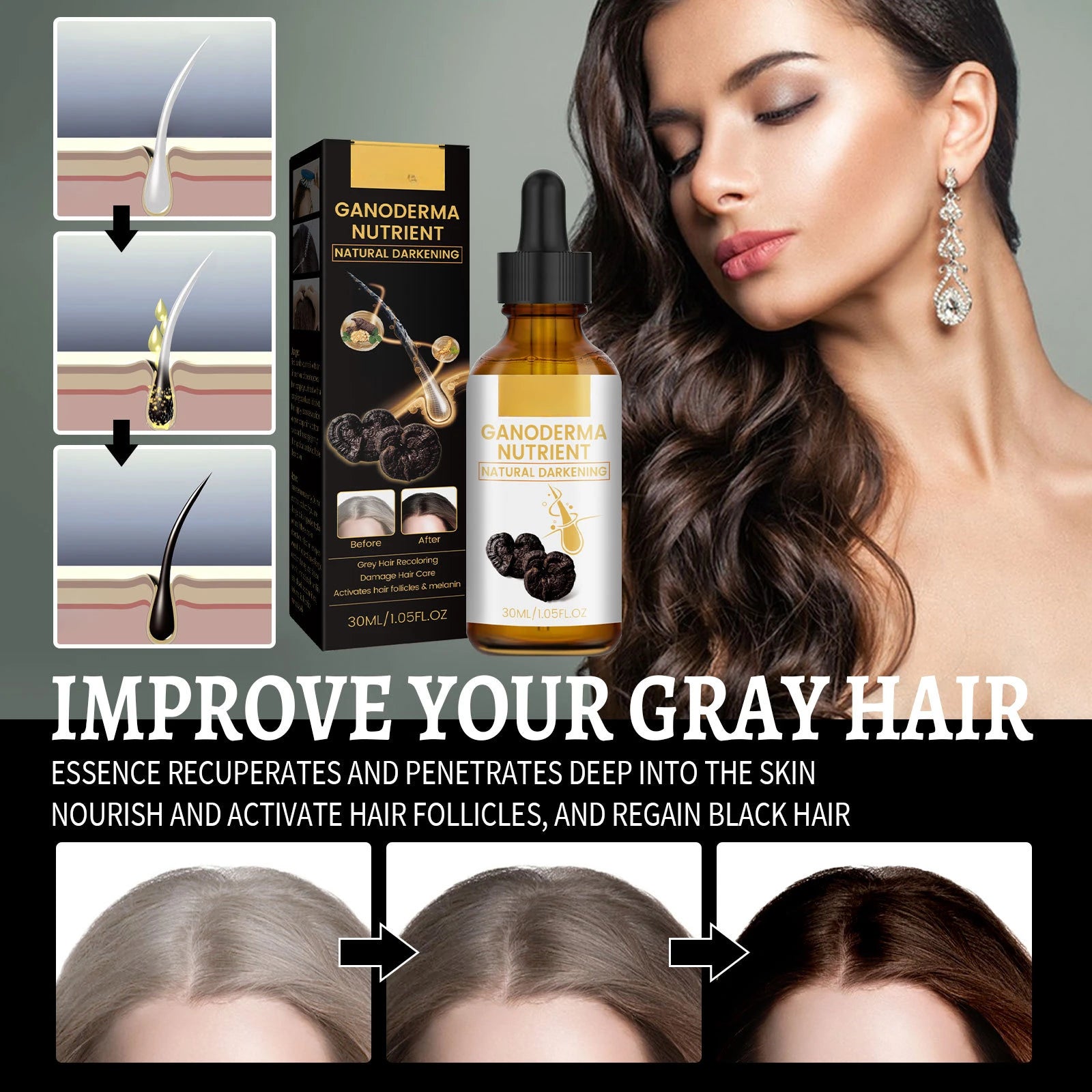 Gray White Hair Treatment Serum - Accessory Monk