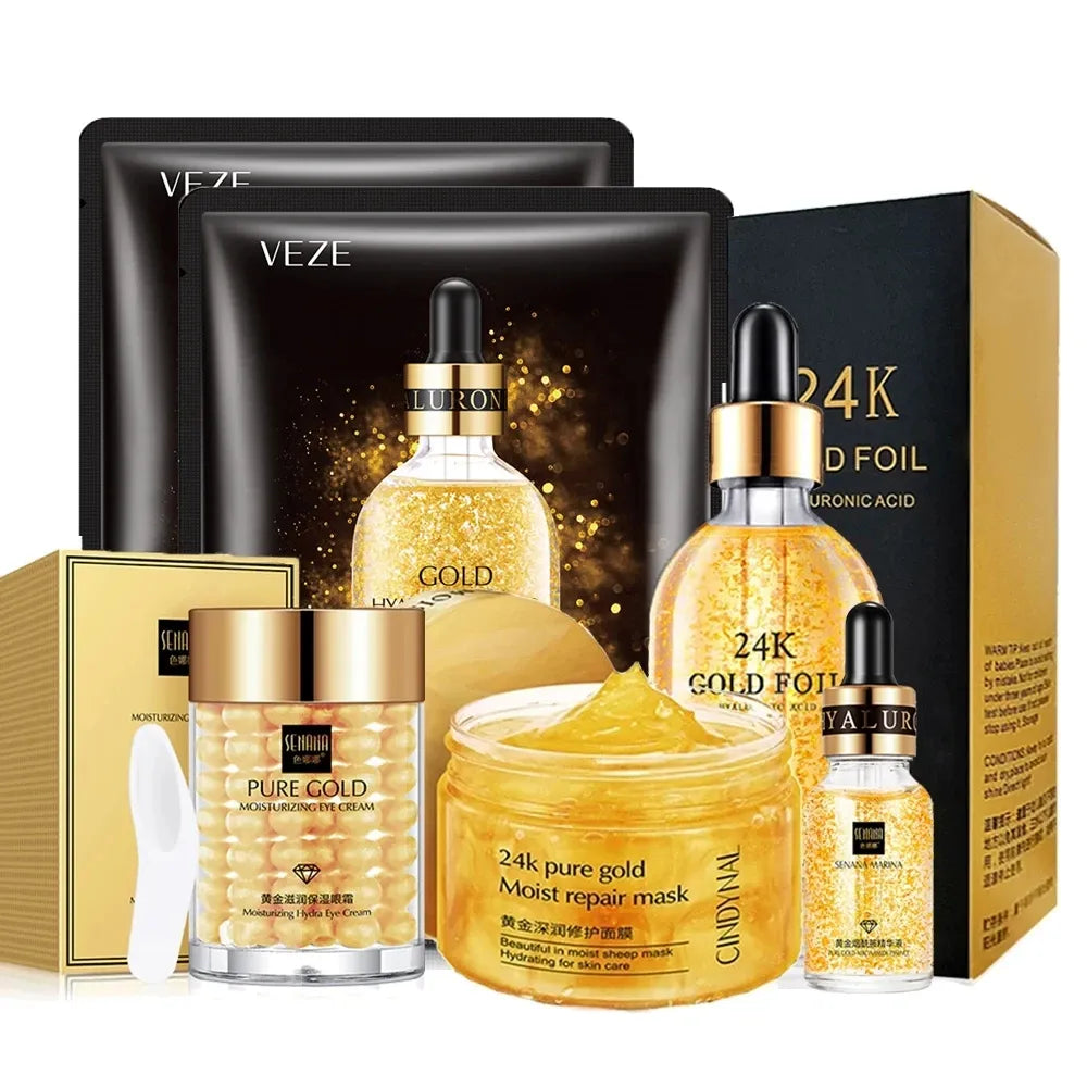 24k Gold Facial Skin Care Set - Accessory Monk