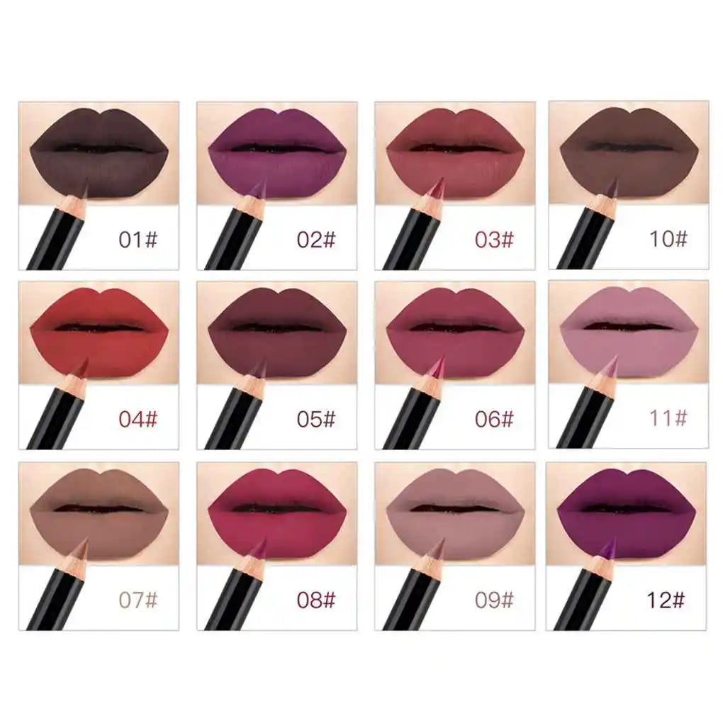 12PCS/Set Waterproof Lip Liner - Accessory Monk