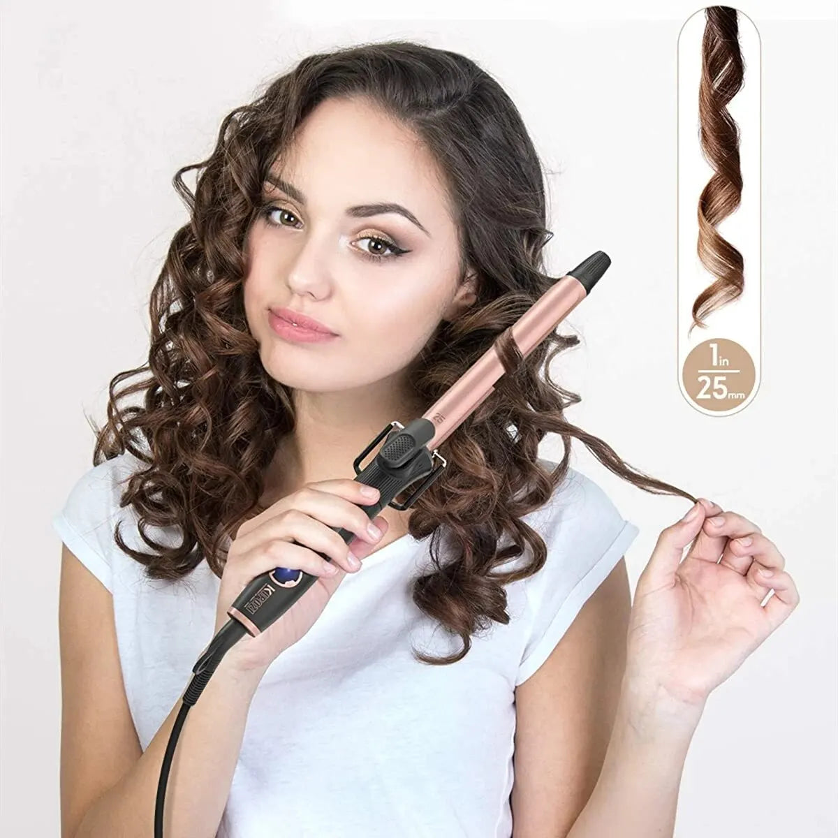 25mm Professional Instant Heating Hair Curling Iron - Accessory Monk