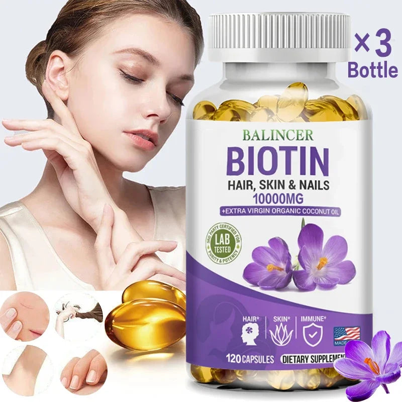 Biotin - For Immunity Boosts and Promotes Hair, Nail Growth. - Accessory Monk