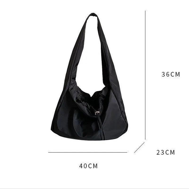 Solid Zipper Shoulder Bag - Accessory Monk