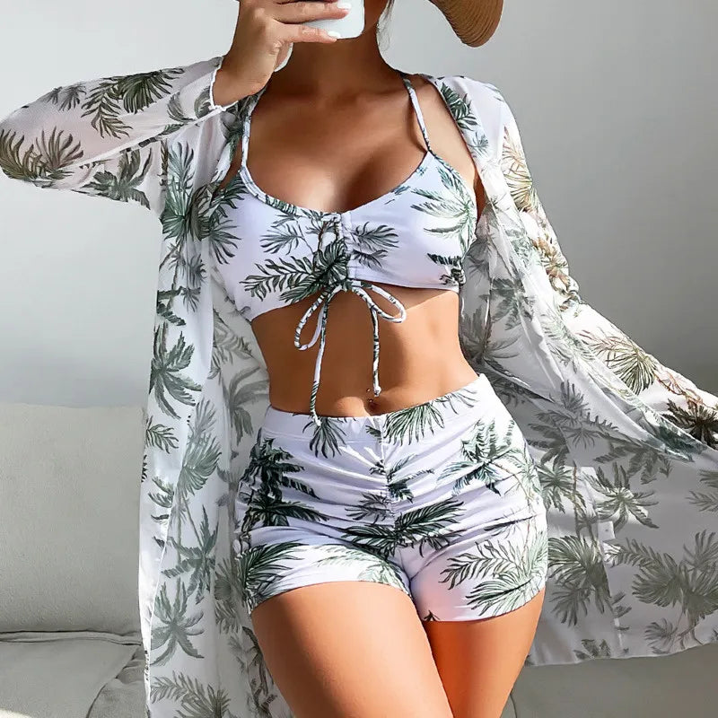 Ladies Printed 3pcs Swimsuits - Accessory Monk