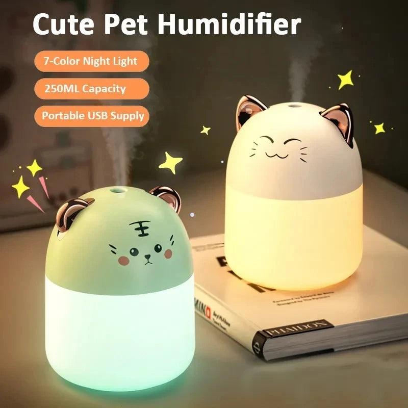 250ml Desktop Humidifier With Colorful Atmosphere - Accessory Monk