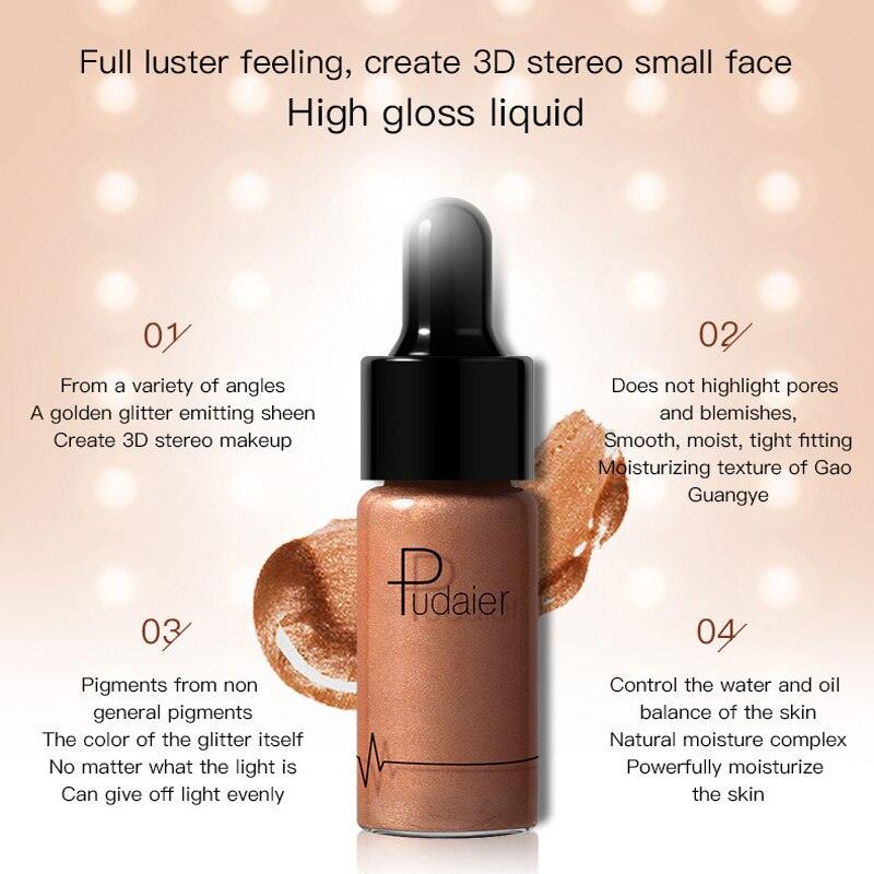 Highlighter Liquid Face Contour Body Glitter Brighten Cosmetic Shimmer Festival Makeup Glow Bronzer Highlighters Make Up - Accessory Monk