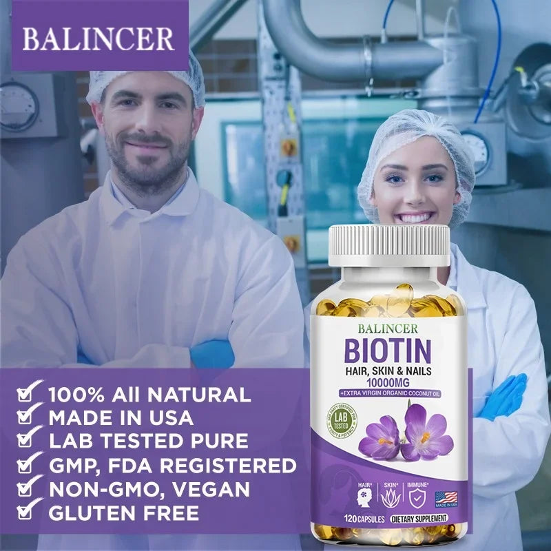 Biotin - For Immunity Boosts and Promotes Hair, Nail Growth. - Accessory Monk