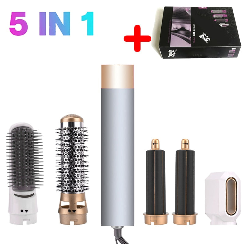 2 in 1 Hair Blower Brush Auto Curler - Accessory Monk