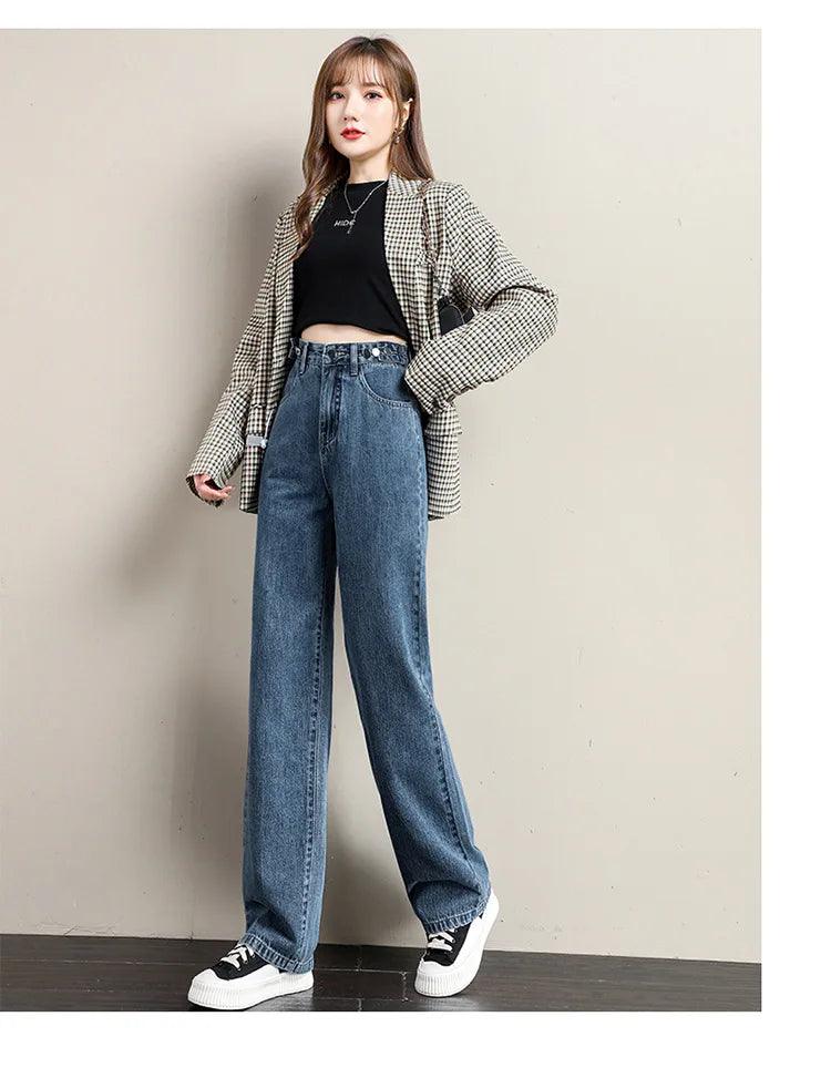 Women’s Wide Leg Jeans Pants - Accessory Monk