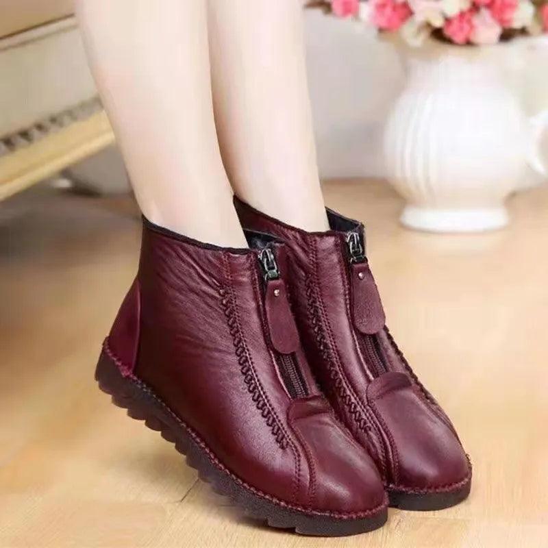 Women Plush Snow Short Boots - Accessory Monk