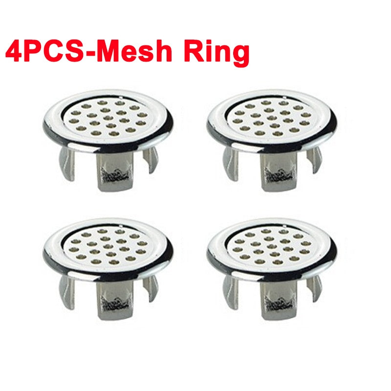 4Pcs Plastic Sink Hole Overflow Cover - Accessory Monk