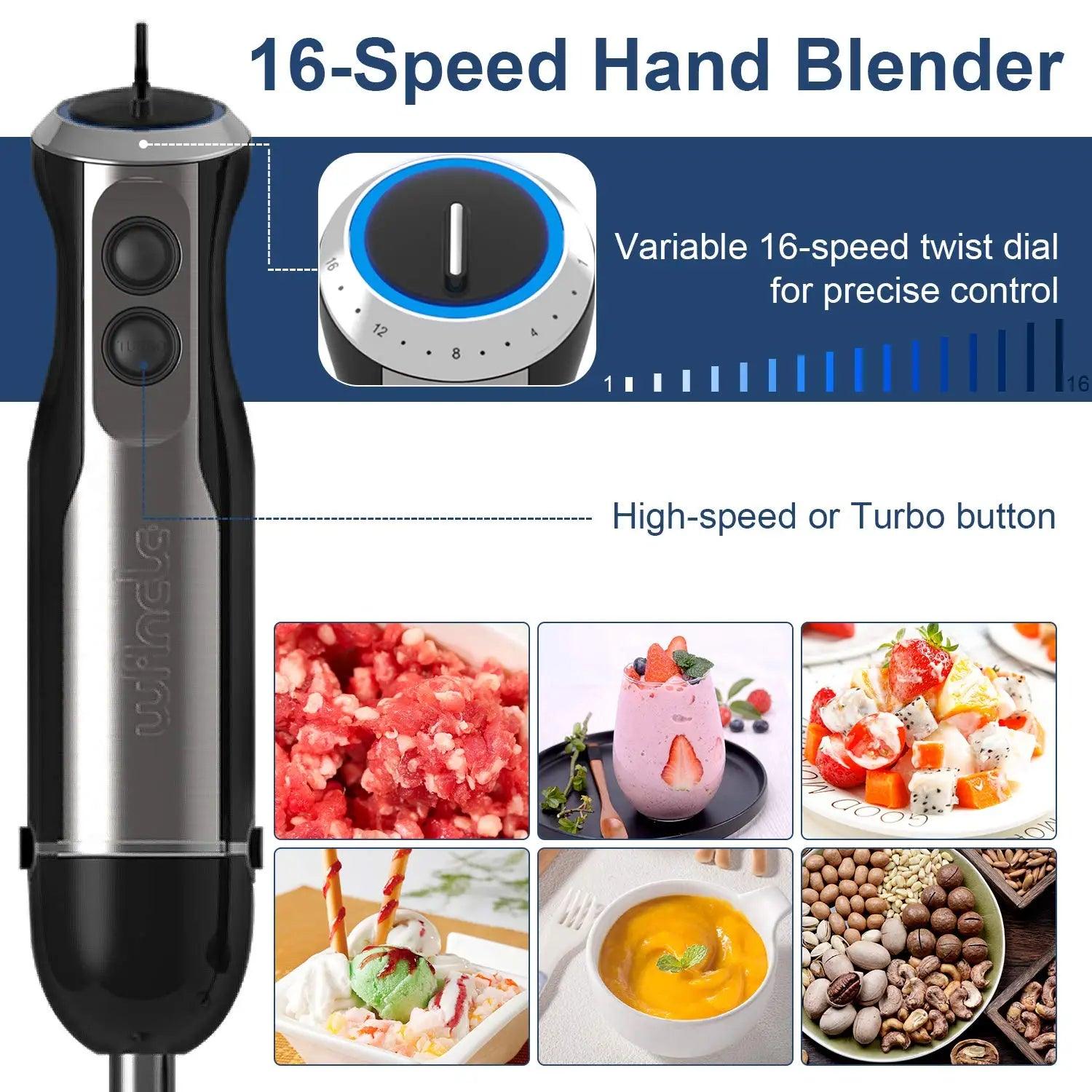 4-in-1 1000W Immersion Hand Blender - Accessory Monk