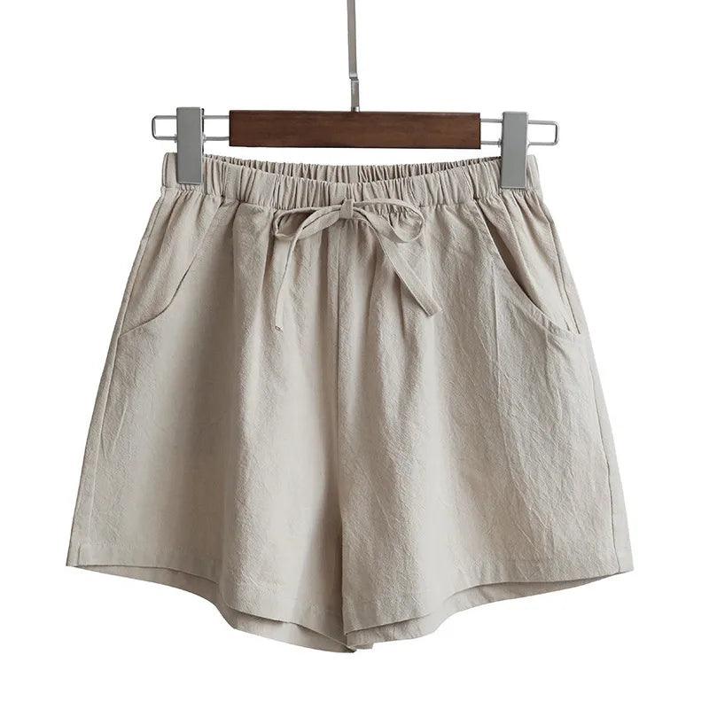 Women High Waist Cotton Shorts - Accessory Monk