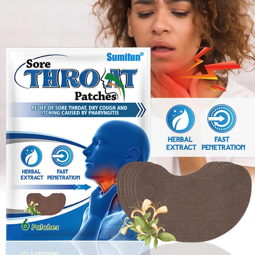 6pcs/bag Sore Throat Patches - Accessory Monk