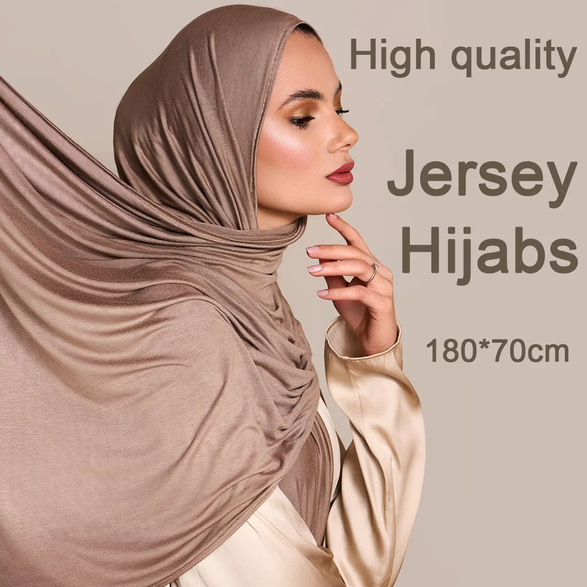 170x60cm Plain Modal Cotton Jersey Hijab - Accessory Monk