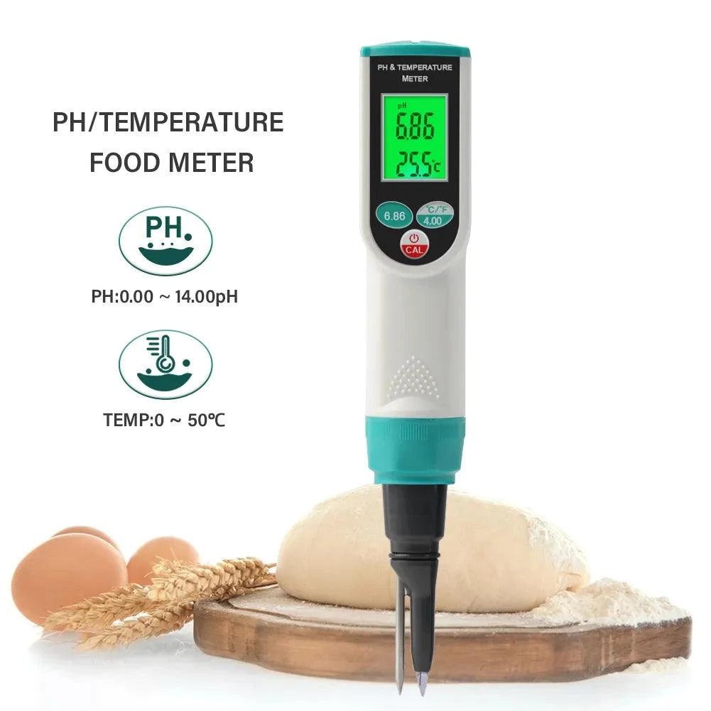 Professional 0.00~14.00pH Temp Food PH Meter - Accessory Monk