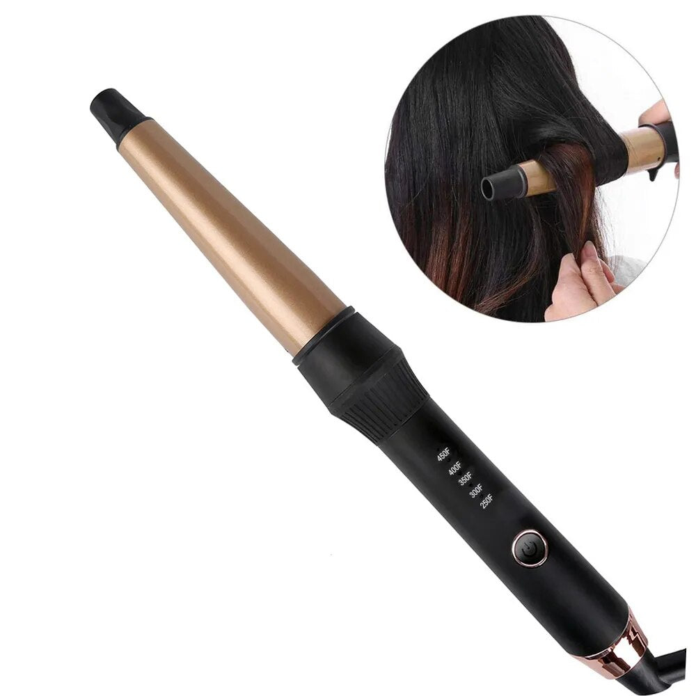 LCD Display Ceramic Curling Iron - Accessory Monk