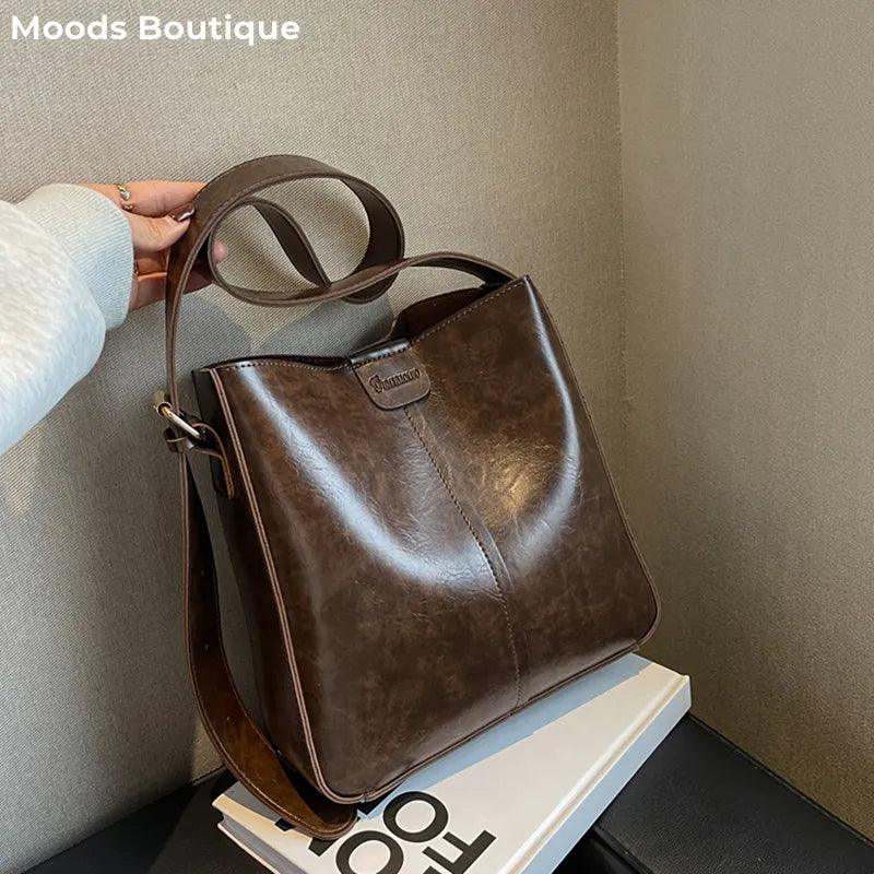 PU Leather Shoulder Tote Bag - Accessory Monk