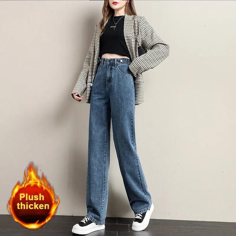 Women’s Wide Leg Jeans Pants - Accessory Monk