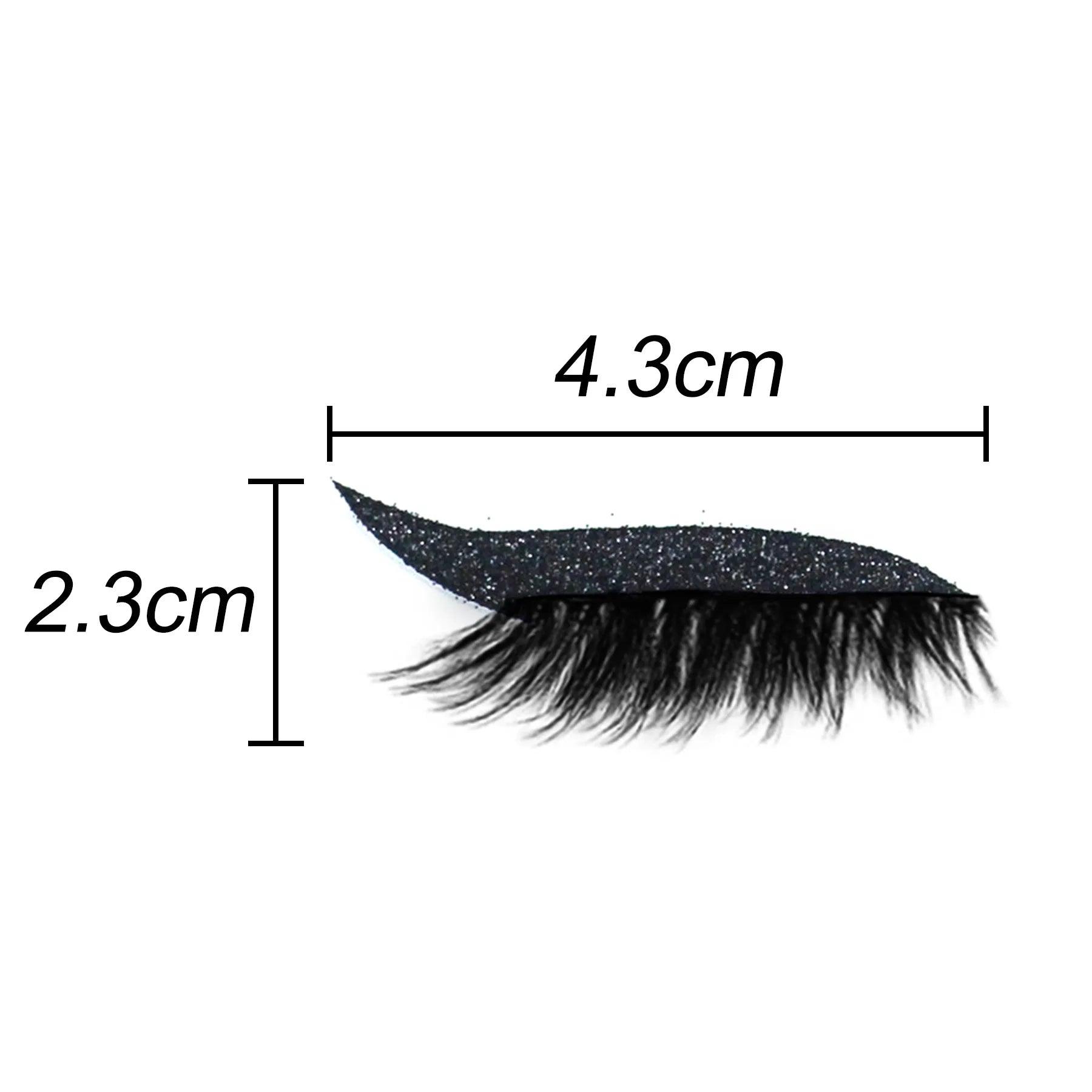 2 In 1 Eyeliner Reusable Eyelashes Sticker - Accessory Monk