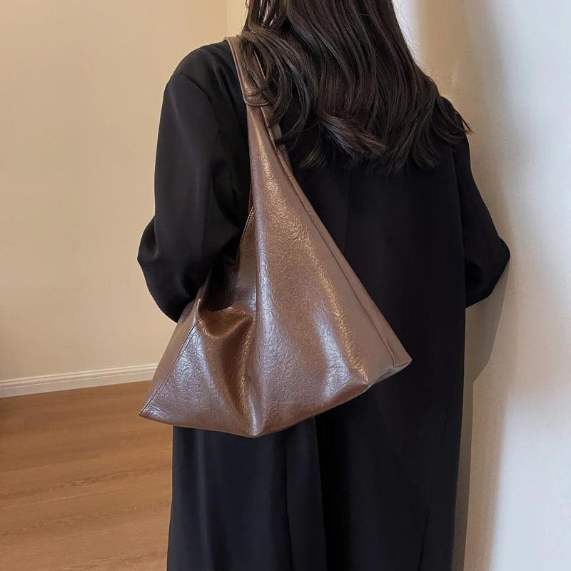 Simple PU Leather Shoulder Bag - Accessory Monk