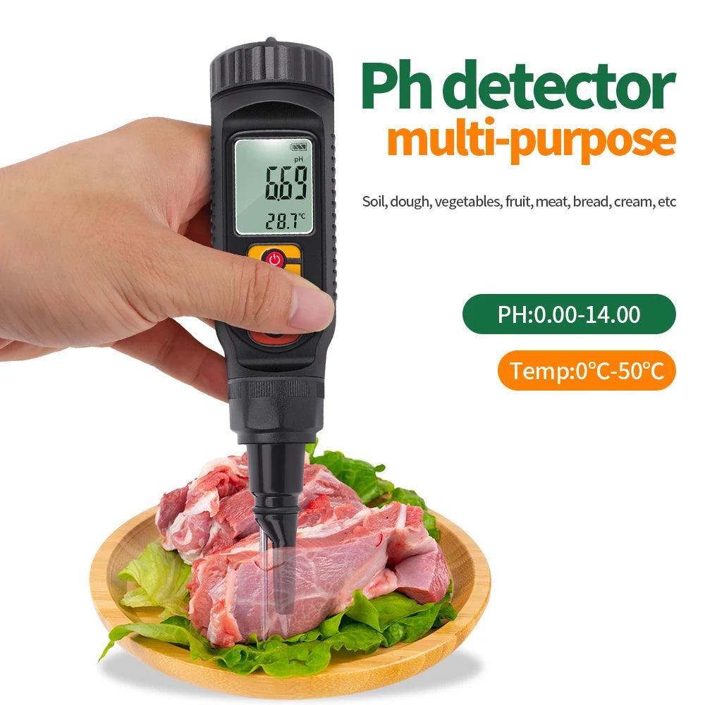 Professional Food PH Meter 0.00~14.00pH for Meat Chacking - Accessory Monk