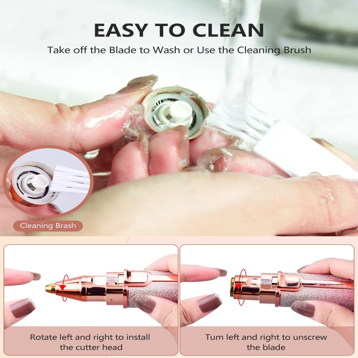 2 in 1 Electric Epilator Eyebrow Trimmer - Accessory Monk